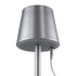 GloboStar® NEGA 60480 Μοντέρνο Επιδαπέδιο Φωτιστικό LED 2.2W 154lm 360° DC 5V Επαναφορτιζόμενο με Μπαταρία Li-ion 4000mAh - Διακόπτη Αφής - Θερμό Λευκό 2700K - Dimmable - D10 x H135cm - Ασημί - ledmania.gr