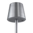 GloboStar® NEGA 60480 Μοντέρνο Επιδαπέδιο Φωτιστικό LED 2.2W 154lm 360° DC 5V Επαναφορτιζόμενο με Μπαταρία Li-ion 4000mAh - Διακόπτη Αφής - Θερμό Λευκό 2700K - Dimmable - D10 x H135cm - Ασημί - ledmania.gr