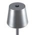 GloboStar® NEGA 60480 Μοντέρνο Επιδαπέδιο Φωτιστικό LED 2.2W 154lm 360° DC 5V Επαναφορτιζόμενο με Μπαταρία Li-ion 4000mAh - Διακόπτη Αφής - Θερμό Λευκό 2700K - Dimmable - D10 x H135cm - Ασημί - ledmania.gr