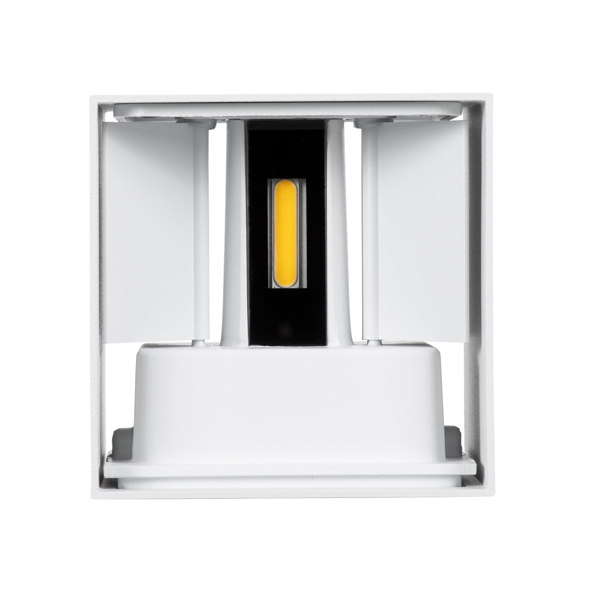 GloboStar® AXIS-S 60563 Φωτιστικό Τοίχου - Απλίκα Αρχιτεκτονικού Φωτισμού Εξωτερικού Χώρου Up & Down LED 10W 1200lm 10 έως 60° AC 220-240V Αδιάβροχο IP65 Μ10 x Π10 x Υ10cm - Φυσικό Λευκό 4500K - Λευκό - Bridgelux Chip - 3 Years Warranty - ledmania.gr