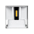GloboStar® AXIS-S 60563 Φωτιστικό Τοίχου - Απλίκα Αρχιτεκτονικού Φωτισμού Εξωτερικού Χώρου Up & Down LED 10W 1200lm 10 έως 60° AC 220-240V Αδιάβροχο IP65 Μ10 x Π10 x Υ10cm - Φυσικό Λευκό 4500K - Λευκό - Bridgelux Chip - 3 Years Warranty - ledmania.gr