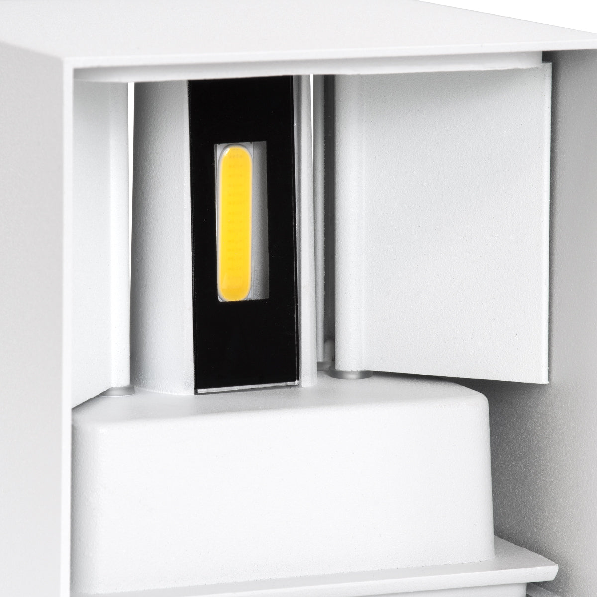GloboStar® AXIS-S 60563 Φωτιστικό Τοίχου - Απλίκα Αρχιτεκτονικού Φωτισμού Εξωτερικού Χώρου Up & Down LED 10W 1200lm 10 έως 60° AC 220-240V Αδιάβροχο IP65 Μ10 x Π10 x Υ10cm - Φυσικό Λευκό 4500K - Λευκό - Bridgelux Chip - 3 Years Warranty - ledmania.gr