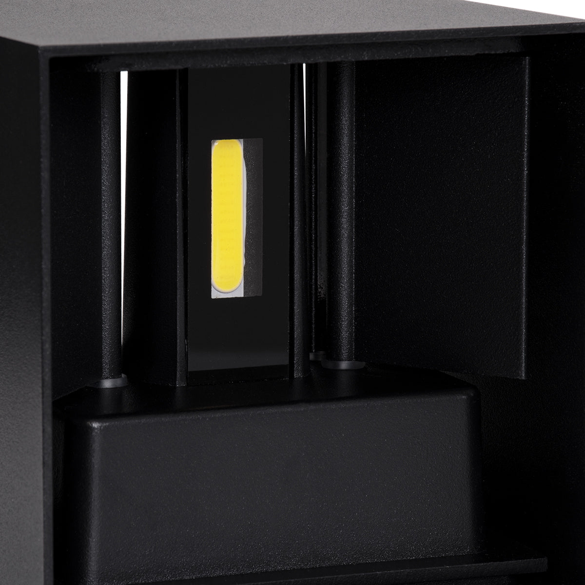 GloboStar® AXIS-S 60568 Φωτιστικό Τοίχου - Απλίκα Αρχιτεκτονικού Φωτισμού Εσωτερικού/Εξωτερικού Χώρου Up & Down LED 10W 1250lm 10 έως 60° AC 220-240V Αδιάβροχο IP65 Μ10 x Π10 x Υ10cm - Ψυχρό Λευκό 6000K - Μαύρο - Bridgelux Chip - 3 Χρόνια Εγγύηση - ledmania.gr