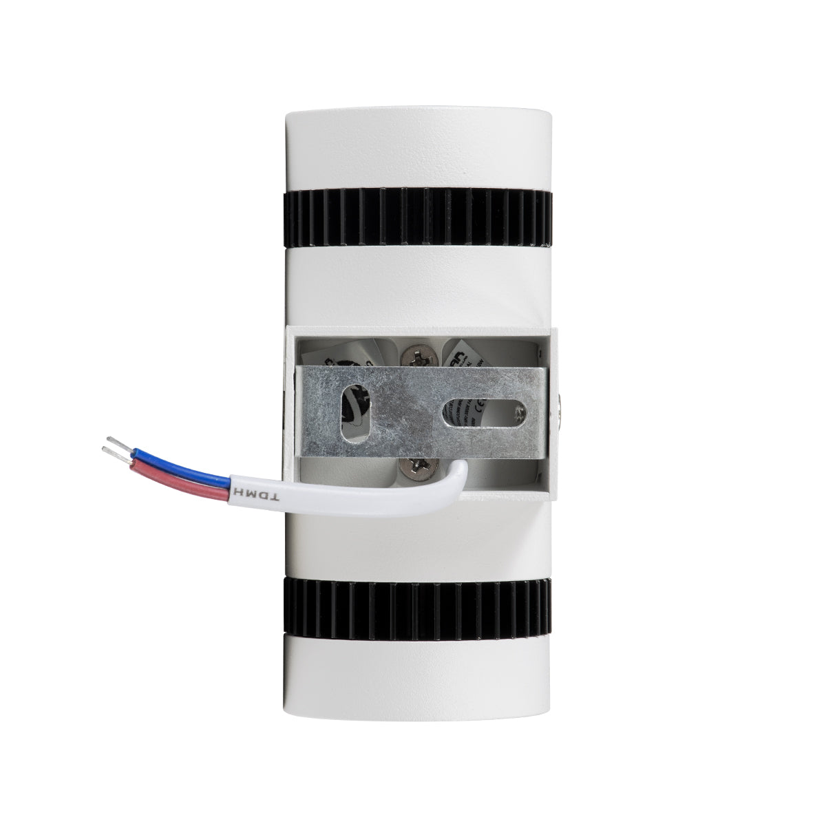GloboStar® CANNONAL 60575 Φωτιστικό Τοίχου - Απλίκα Αρχιτεκτονικού Φωτισμού Εσωτερικού Χώρου Up & Down LED 10W 1150lm 30° AC 220-240V IP20 Μ5 x Π6.5 x Υ11cm - Θερμό Λευκό 2700K - Λευκό με Μαύρο - Bridgelux Chip - 3 Χρόνια Εγγύηση - ledmania.gr