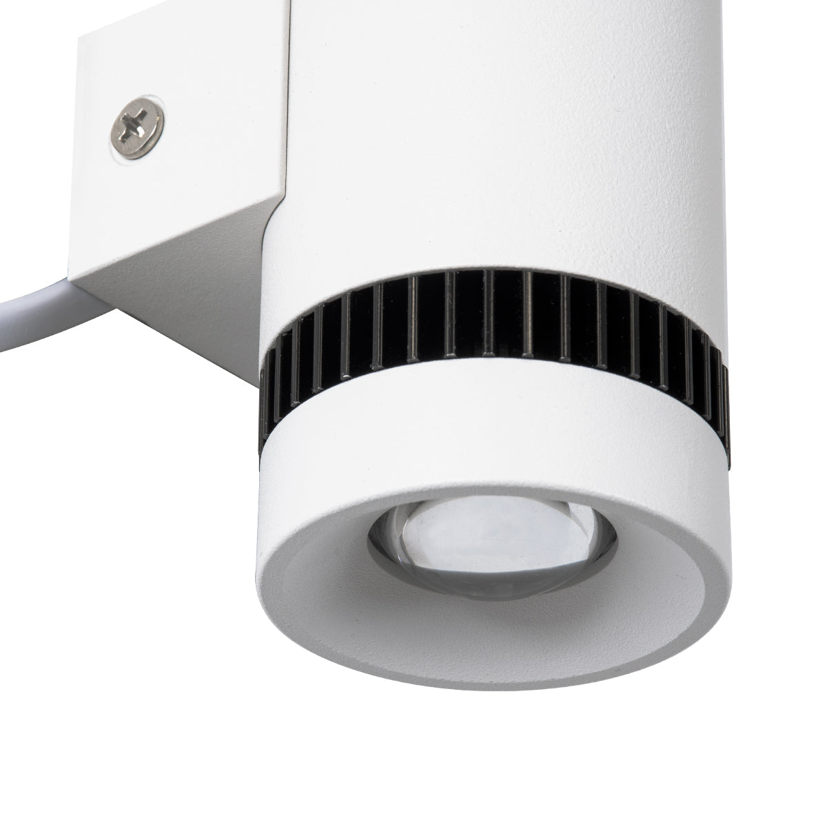 GloboStar® CANNONAL 60575 Φωτιστικό Τοίχου - Απλίκα Αρχιτεκτονικού Φωτισμού Εσωτερικού Χώρου Up & Down LED 10W 1150lm 30° AC 220-240V IP20 Μ5 x Π6.5 x Υ11cm - Θερμό Λευκό 2700K - Λευκό με Μαύρο - Bridgelux Chip - 3 Χρόνια Εγγύηση - ledmania.gr