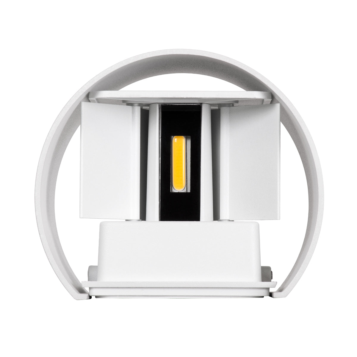 GloboStar® AXIS-R 60635 Φωτιστικό Τοίχου - Απλίκα Αρχιτεκτονικού Φωτισμού Εσωτερικού/Εξωτερικού Χώρου Up & Down LED 10W 1150lm 10 έως 60° AC 220-240V Αδιάβροχο IP65 Μ10 x Π10 x Υ10cm - Θερμό Λευκό 2700K - Λευκό - Bridgelux Chip - 3 Years Warranty - ledmania.gr