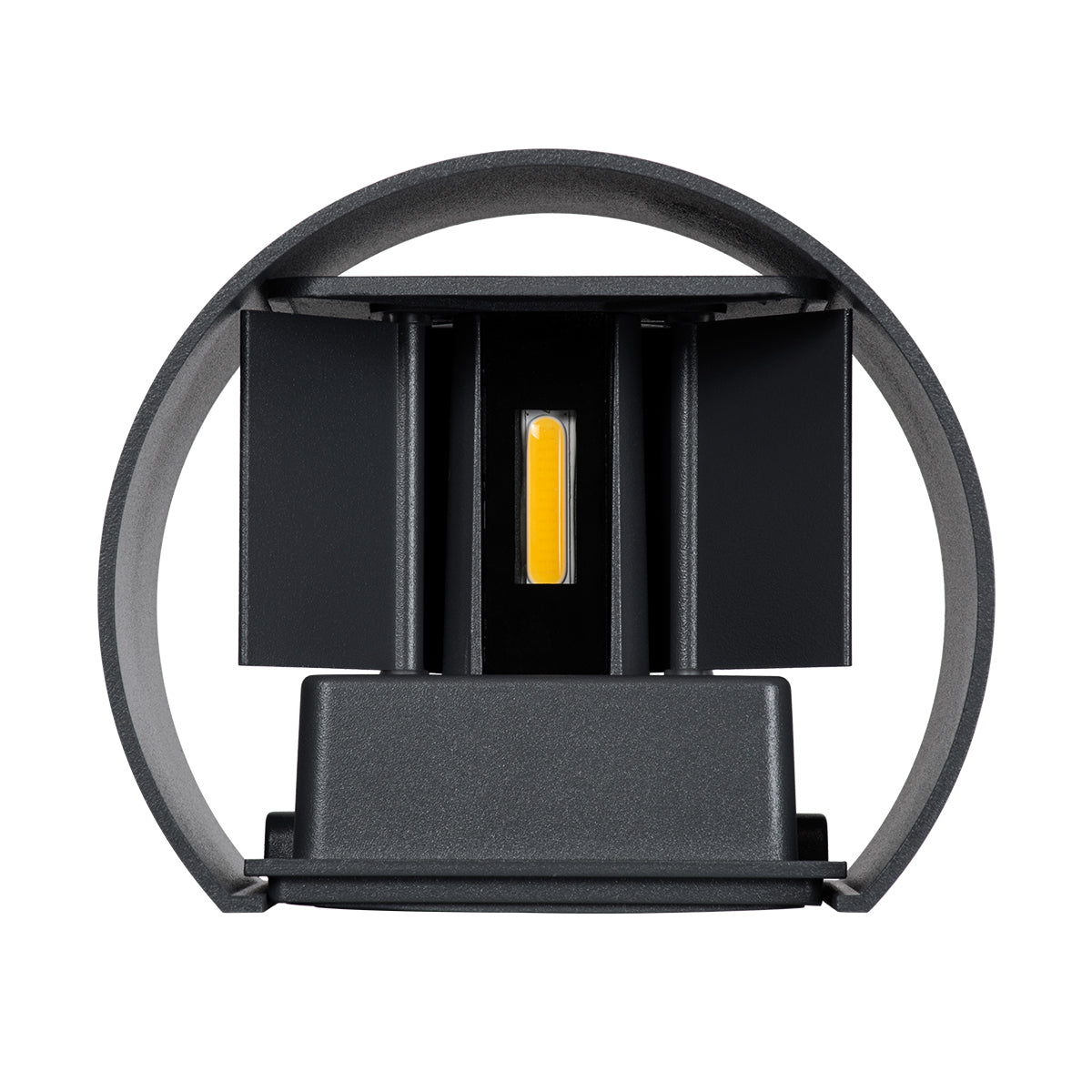 GloboStar® AXIS-R 60636 Φωτιστικό Τοίχου - Απλίκα Αρχιτεκτονικού Φωτισμού Εσωτερικού/Εξωτερικού Χώρου Up & Down LED 10W 1150lm 10 έως 60° AC 220-240V Αδιάβροχο IP65 Μ10 x Π10 x Υ10cm - Θερμό Λευκό 2700K - Γκρι Ανθρακί- Bridgelux Chip - 3 Years Warranty - ledmania.gr