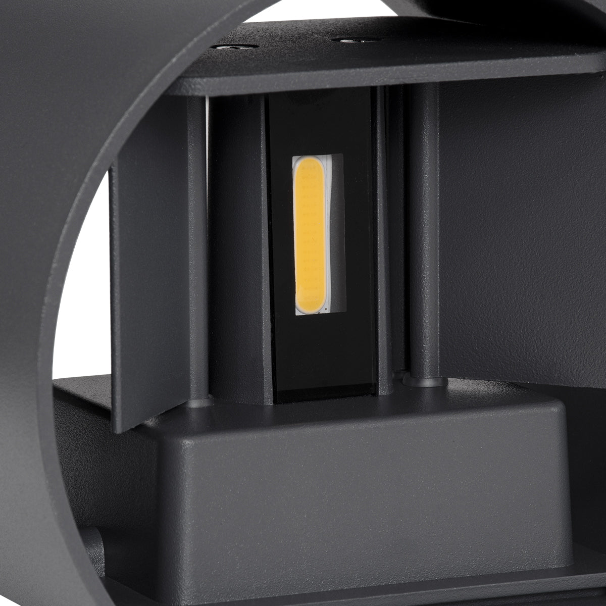 GloboStar® AXIS-R 60636 Φωτιστικό Τοίχου - Απλίκα Αρχιτεκτονικού Φωτισμού Εσωτερικού/Εξωτερικού Χώρου Up & Down LED 10W 1150lm 10 έως 60° AC 220-240V Αδιάβροχο IP65 Μ10 x Π10 x Υ10cm - Θερμό Λευκό 2700K - Γκρι Ανθρακί- Bridgelux Chip - 3 Years Warranty - ledmania.gr