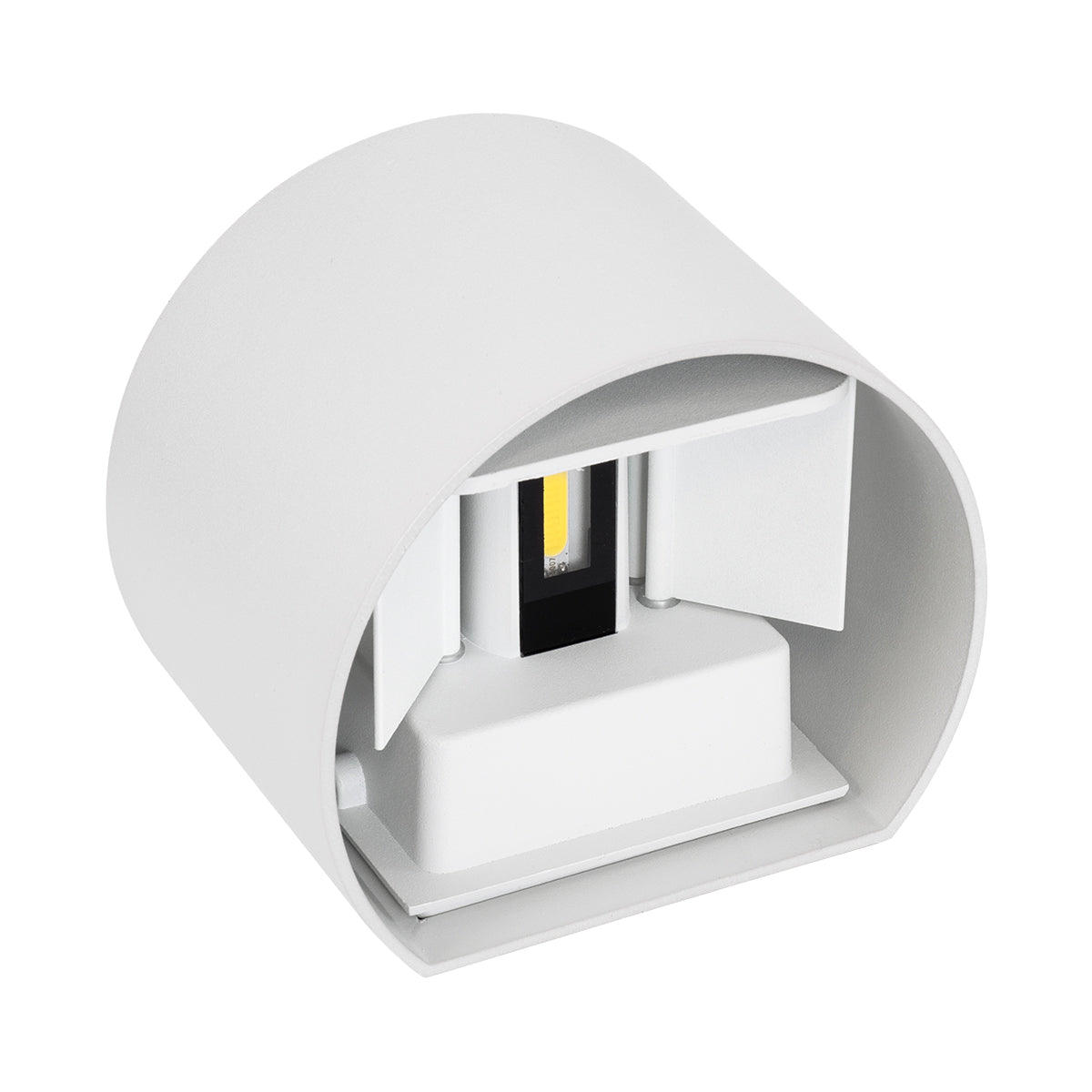 GloboStar® AXIS-R 60638 Φωτιστικό Τοίχου - Απλίκα Αρχιτεκτονικού Φωτισμού Εσωτερικού/Εξωτερικού Χώρου Up & Down LED 10W 1200lm 10 έως 60° AC 220-240V Αδιάβροχο IP65 Μ10 x Π10 x Υ10cm - Φυσικό Λευκό 4500K - Λευκό - Bridgelux Chip - 3 Years Warranty - ledmania.gr