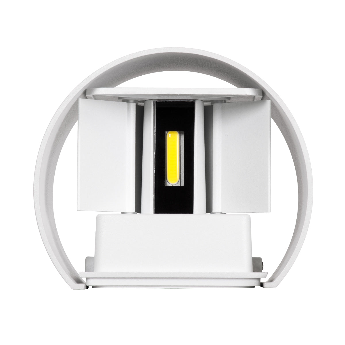 GloboStar® AXIS-R 60641 Φωτιστικό Τοίχου - Απλίκα Αρχιτεκτονικού Φωτισμού Εσωτερικού/Εξωτερικού Χώρου Up & Down LED 10W 1250lm 10 έως 60° AC 220-240V Αδιάβροχο IP65 Μ10 x Π10 x Υ10cm - Ψυχρό Λευκό 6000K - Λευκό - Bridgelux Chip - 3 Years Warranty - ledmania.gr