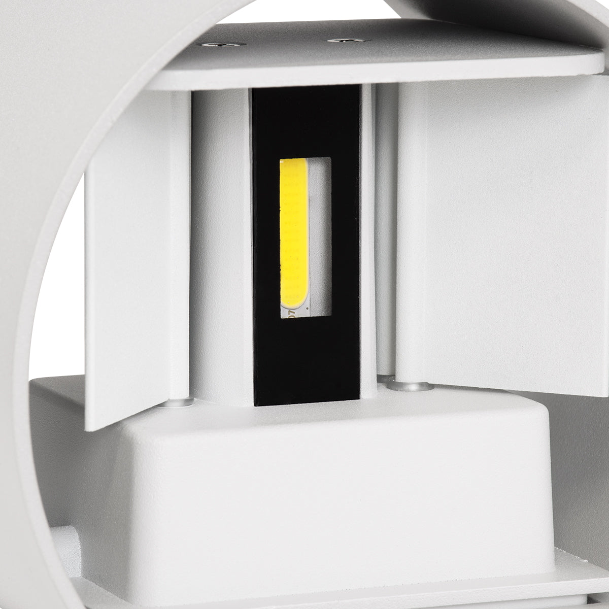 GloboStar® AXIS-R 60641 Φωτιστικό Τοίχου - Απλίκα Αρχιτεκτονικού Φωτισμού Εσωτερικού/Εξωτερικού Χώρου Up & Down LED 10W 1250lm 10 έως 60° AC 220-240V Αδιάβροχο IP65 Μ10 x Π10 x Υ10cm - Ψυχρό Λευκό 6000K - Λευκό - Bridgelux Chip - 3 Years Warranty - ledmania.gr