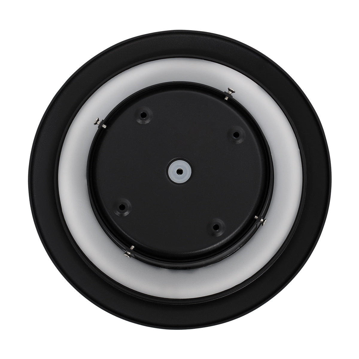 GloboStar® HELIO-R 60661 Φωτιστικό Τοίχου - Απλίκα Αρχιτεκτονικού Φωτισμού Εξωτερικού Χώρου LED 12W 1380lm 120° x 360° AC 220-240V Αδιάβροχο IP65 Φ26 x Π5cm - Θερμό Λευκό 2700K - Μαύρο - Στρόγγυλο - Bridgelux Chip - 3 Years Warranty - ledmania.gr