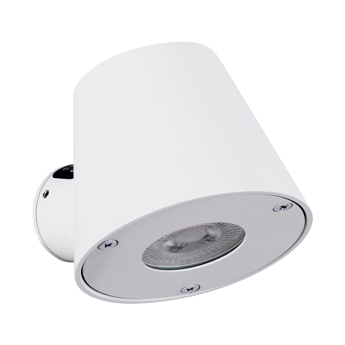 GloboStar® GARDENIA 60793 Φωτιστικό Τοίχου - Απλίκα Αρχιτεκτονικού Φωτισμού Εσωτερικού/Εξωτερικού Χώρου Up or Down Μονόφωτο 1 x GU10 AC220-240V Αδιάβροχο IP65 - Σώμα Αλουμινίου & Tempered Glass - Μ9.5 x Π13 x Υ7.7cm - Λευκό - 5 Years Warranty - ledmania.gr
