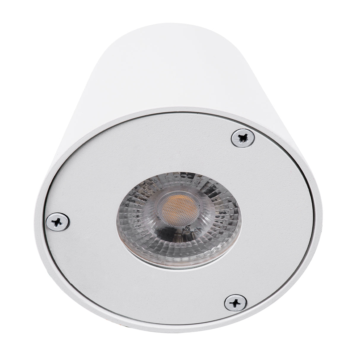 GloboStar® GARDENIA 60793 Φωτιστικό Τοίχου - Απλίκα Αρχιτεκτονικού Φωτισμού Εσωτερικού/Εξωτερικού Χώρου Up or Down Μονόφωτο 1 x GU10 AC220-240V Αδιάβροχο IP65 - Σώμα Αλουμινίου & Tempered Glass - Μ9.5 x Π13 x Υ7.7cm - Λευκό - 5 Years Warranty - ledmania.gr