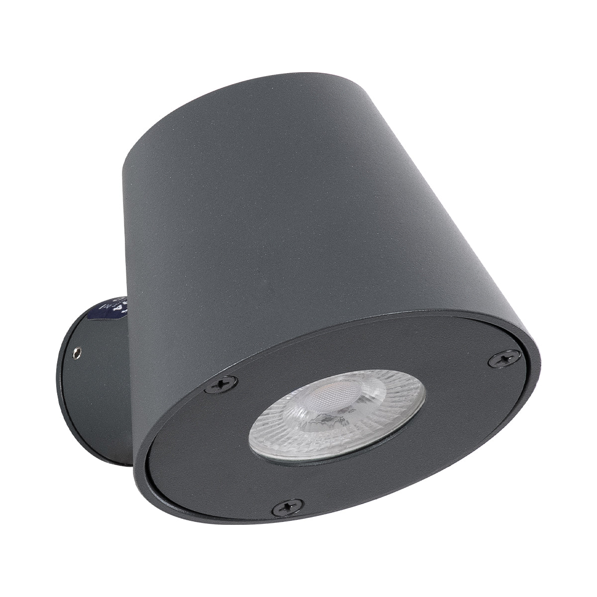 GloboStar® GARDENIA 60794 Φωτιστικό Τοίχου - Απλίκα Αρχιτεκτονικού Φωτισμού Εσωτερικού/Εξωτερικού Χώρου Up or Down Μονόφωτο 1 x GU10 AC220-240V Αδιάβροχο IP65 - Σώμα Αλουμινίου & Tempered Glass - Μ9.5 x Π13 x Υ7.7cm - Γκρι Ανθρακί - 5 Years Warranty - ledmania.gr