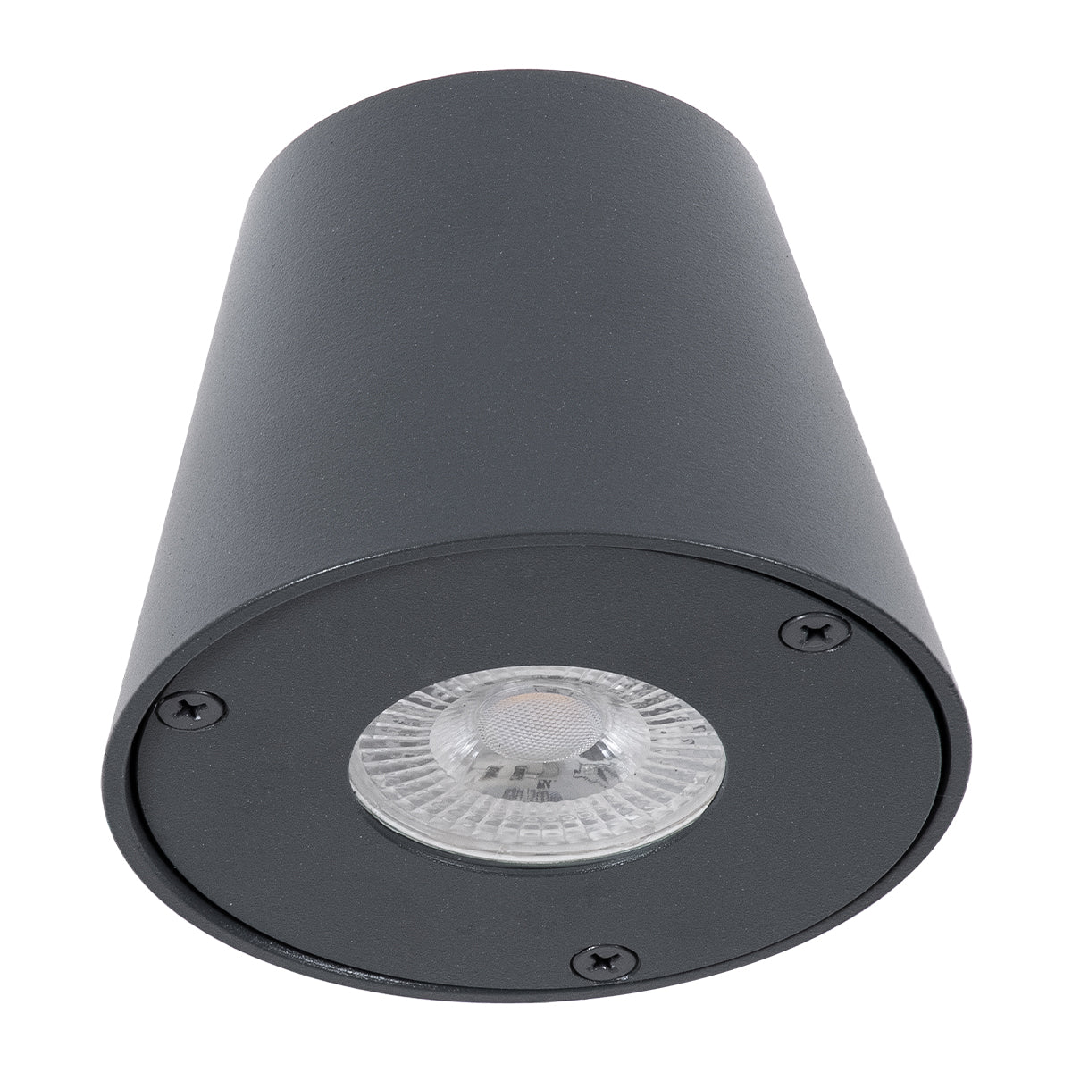 GloboStar® GARDENIA 60794 Φωτιστικό Τοίχου - Απλίκα Αρχιτεκτονικού Φωτισμού Εσωτερικού/Εξωτερικού Χώρου Up or Down Μονόφωτο 1 x GU10 AC220-240V Αδιάβροχο IP65 - Σώμα Αλουμινίου & Tempered Glass - Μ9.5 x Π13 x Υ7.7cm - Γκρι Ανθρακί - 5 Years Warranty - ledmania.gr