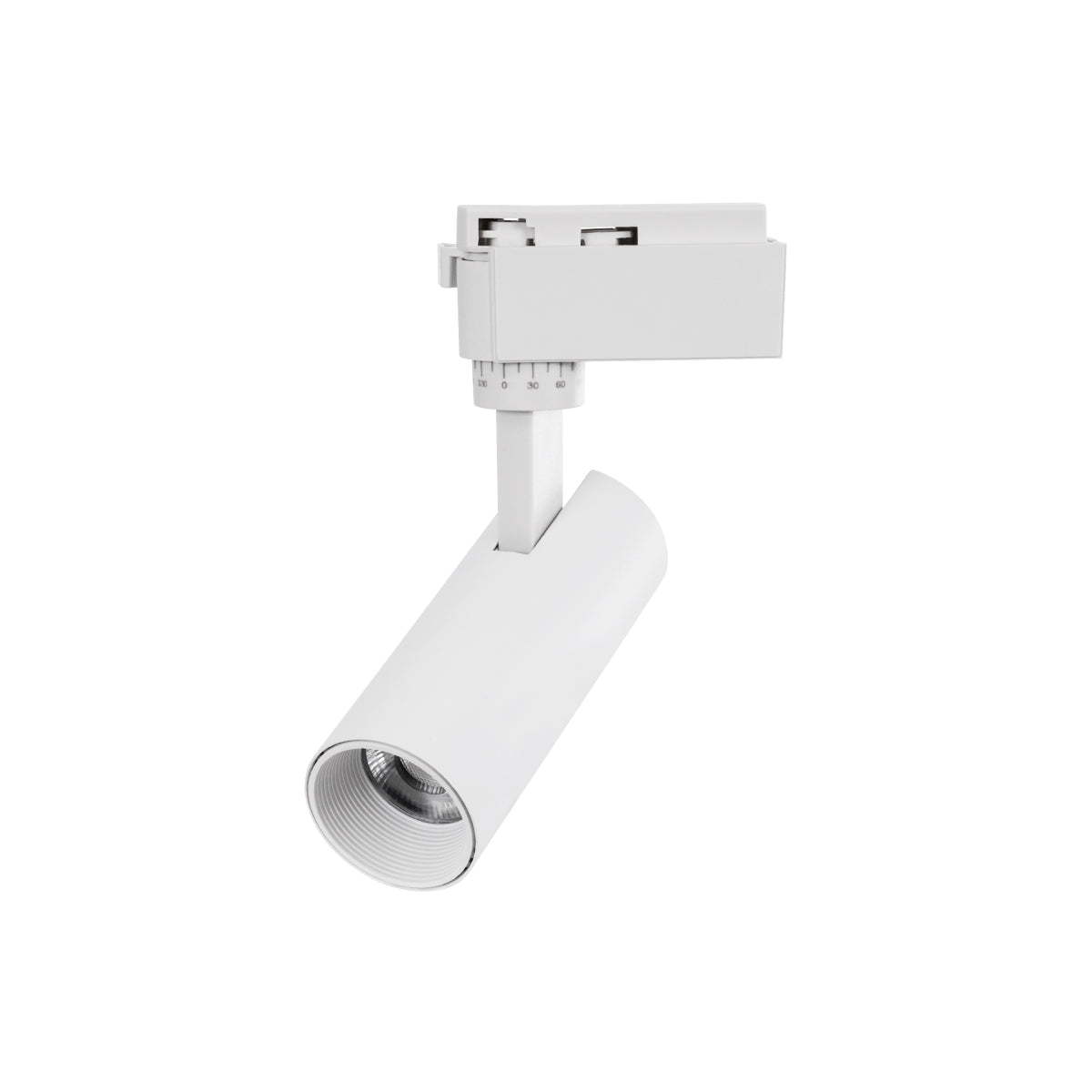 GloboStar® LUGANO 60802 Μονοφασικό Φωτιστικό Σποτ Ράγας LED 10W 1200lm 36° Acrylic HQ LENS AC 220-240V IP20 Φ4.5 x Υ19cm Θερμό Λευκό 2700K - EUROTRACK® System 1L+1N - Λευκό - Bridgelux Chip - TÜV Certified Driver - 5 Χρόνια Εγγύηση - ledmania.gr
