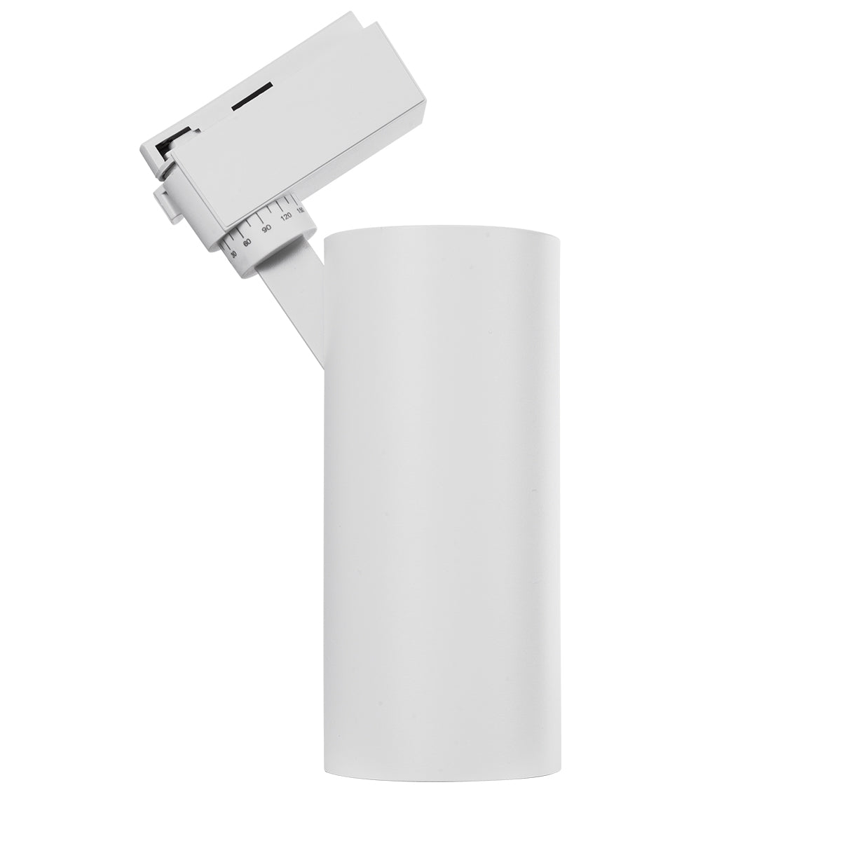 GloboStar® LUGANO 60812 Μονοφασικό Φωτιστικό Σποτ Ράγας LED 30W 3900lm 36° Acrylic HQ LENS AC 220-240V IP20 Φ7.5 x Υ22.7cm Ψυχρό Λευκό 6000K - EUROTRACK® System 1L+1N - Λευκό - Bridgelux Chip - TÜV Certified Driver - 5 Χρόνια Εγγύηση - ledmania.gr