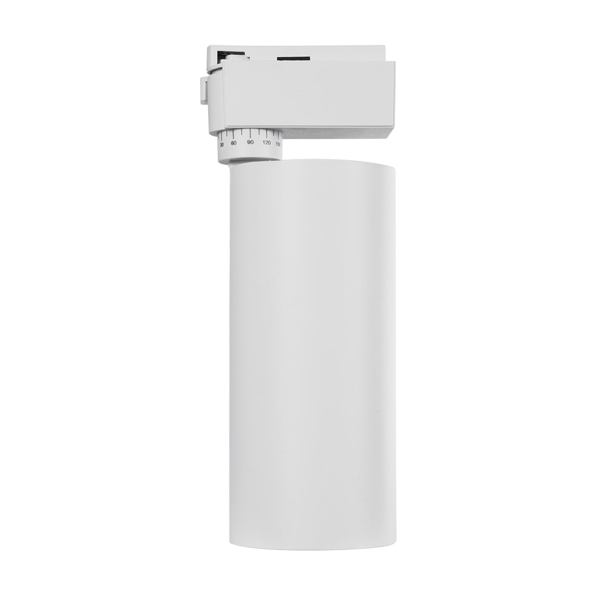 GloboStar® LUGANO 60812 Μονοφασικό Φωτιστικό Σποτ Ράγας LED 30W 3900lm 36° Acrylic HQ LENS AC 220-240V IP20 Φ7.5 x Υ22.7cm Ψυχρό Λευκό 6000K - EUROTRACK® System 1L+1N - Λευκό - Bridgelux Chip - TÜV Certified Driver - 5 Χρόνια Εγγύηση - ledmania.gr
