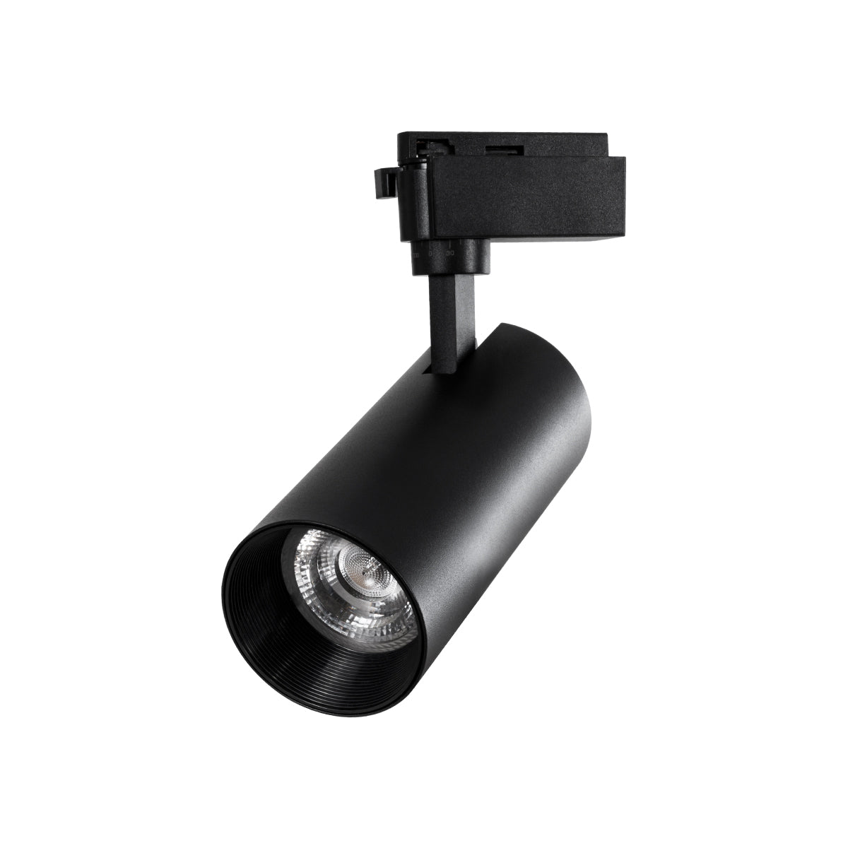 GloboStar® LUGANO 60815 Μονοφασικό Φωτιστικό Σποτ Ράγας LED 30W 3900lm 36° Acrylic HQ LENS AC 220-240V IP20 Φ7.5 x Υ22.7cm Ψυχρό Λευκό 6000K - EUROTRACK® System 1L+1N - Μαύρο - Bridgelux Chip - TÜV Certified Driver - 5 Χρόνια Εγγύηση - ledmania.gr