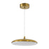 GloboStar® BARON 60886 Κρεμαστή Πλαφονιέρα Οροφής LED CCT 12W 1440lm 120° AC 220-240V - Εναλλαγή Φωτισμού μέσω Διακόπτη On/Off All In One Ψυχρό 6000k+Φυσικό 4500k+Θερμό 2700k Φ25 x Υ8cm - Χρυσό Πλατίνα - 3 Years Warranty - ledmania.gr