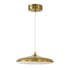 GloboStar® BARON 60886 Κρεμαστή Πλαφονιέρα Οροφής LED CCT 12W 1440lm 120° AC 220-240V - Εναλλαγή Φωτισμού μέσω Διακόπτη On/Off All In One Ψυχρό 6000k+Φυσικό 4500k+Θερμό 2700k Φ25 x Υ8cm - Χρυσό Πλατίνα - 3 Years Warranty - ledmania.gr