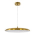 GloboStar® BARON 60887 Κρεμαστή Πλαφονιέρα Οροφής LED CCT 24W 2880lm 120° AC 220-240V - Εναλλαγή Φωτισμού μέσω Διακόπτη On/Off All In One Ψυχρό 6000k+Φυσικό 4500k+Θερμό 2700k Φ40 x Υ10cm - Χρυσό Πλατίνα - 3 Years Warranty - ledmania.gr