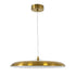 GloboStar® BARON 60887 Κρεμαστή Πλαφονιέρα Οροφής LED CCT 24W 2880lm 120° AC 220-240V - Εναλλαγή Φωτισμού μέσω Διακόπτη On/Off All In One Ψυχρό 6000k+Φυσικό 4500k+Θερμό 2700k Φ40 x Υ10cm - Χρυσό Πλατίνα - 3 Years Warranty - ledmania.gr