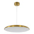 GloboStar® BARON 60887 Κρεμαστή Πλαφονιέρα Οροφής LED CCT 24W 2880lm 120° AC 220-240V - Εναλλαγή Φωτισμού μέσω Διακόπτη On/Off All In One Ψυχρό 6000k+Φυσικό 4500k+Θερμό 2700k Φ40 x Υ10cm - Χρυσό Πλατίνα - 3 Years Warranty - ledmania.gr