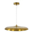 GloboStar® BARON 60887 Κρεμαστή Πλαφονιέρα Οροφής LED CCT 24W 2880lm 120° AC 220-240V - Εναλλαγή Φωτισμού μέσω Διακόπτη On/Off All In One Ψυχρό 6000k+Φυσικό 4500k+Θερμό 2700k Φ40 x Υ10cm - Χρυσό Πλατίνα - 3 Years Warranty - ledmania.gr