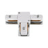 GloboStar® 2L-EUROTRACK 60908 Αντάπτορας Τ(Ταφ) - Μονοφασικός 2 Καλωδίων για όλες τις Ράγες EUROTRACK AC 220-240V IP20 Μ10.7 x Π7 x Υ1.5cm - EUROTRACK® System 1L+1N - Θερμοπλαστικό - Λευκό - 5 Χρόνια Εγγύηση - ledmania.gr