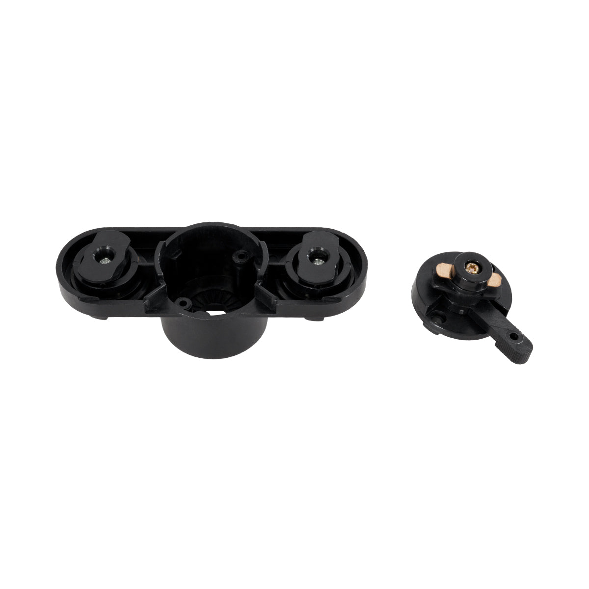 GloboStar® 2L-EUROTRACK 60911 Αντάπτορας Κρέμασης Φωτιστικού - Μονοφασικός 2 Καλωδίων για όλες τις Ράγες EUROTRACK AC 220-240V IP20 Μ10 x Π4 x Υ3.2cm - EUROTRACK® System 1L+1N - Θερμοπλαστικό - Μαύρο - 5 Χρόνια Εγγύηση - ledmania.gr