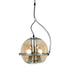 GloboStar® GLASSO 60927 Μοντέρνο Κρεμαστό Φωτιστικό Οροφής Μονόφωτο 1 x E27 Φιμέ Καθρεπτιζέ Χρυσό Μελί Γυάλινη Μπάλα με Μεταλλικό Επιχρωμιωμένο Σώμα Φ27 x Υ52cm - ledmania.gr