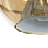 GloboStar® GLASSO 60927 Μοντέρνο Κρεμαστό Φωτιστικό Οροφής Μονόφωτο 1 x E27 Φιμέ Καθρεπτιζέ Χρυσό Μελί Γυάλινη Μπάλα με Μεταλλικό Επιχρωμιωμένο Σώμα Φ27 x Υ52cm - ledmania.gr