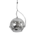 GloboStar® GLASSO 60928 Μοντέρνο Κρεμαστό Φωτιστικό Οροφής Μονόφωτο 1 x E27 Φιμέ Καθρεπτιζέ Νίκελ Γυάλινη Μπάλα με Μεταλλικό Επιχρωμιωμένο Σώμα Φ27 x Υ52cm - ledmania.gr