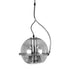 GloboStar® GLASSO 60928 Μοντέρνο Κρεμαστό Φωτιστικό Οροφής Μονόφωτο 1 x E27 Φιμέ Καθρεπτιζέ Νίκελ Γυάλινη Μπάλα με Μεταλλικό Επιχρωμιωμένο Σώμα Φ27 x Υ52cm - ledmania.gr