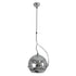 GloboStar® GLASSO 60928 Μοντέρνο Κρεμαστό Φωτιστικό Οροφής Μονόφωτο 1 x E27 Φιμέ Καθρεπτιζέ Νίκελ Γυάλινη Μπάλα με Μεταλλικό Επιχρωμιωμένο Σώμα Φ27 x Υ52cm - ledmania.gr