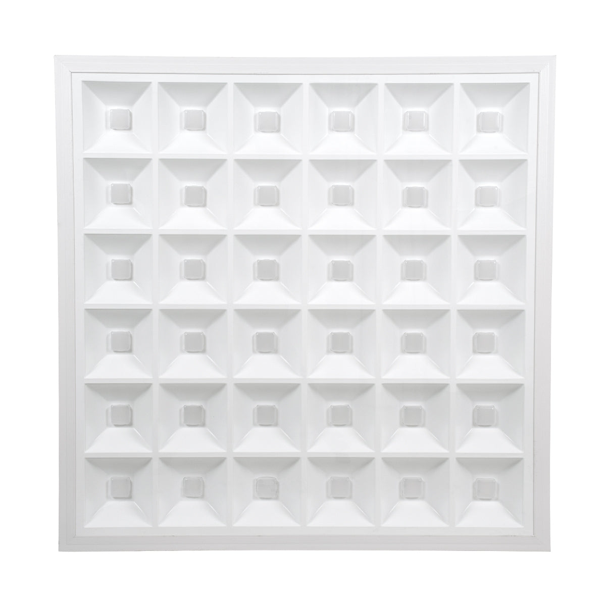GloboStar® ZEUS 60968 Χωνευτό LED Panel 60x60cm 48W 7440lm 120° CRI≥86Ra UGR<19 Anti-Glare Shield Diffuser AC 220-240V IP44 Μ60 x Π60 x Υ3.3cm - Ψυχρό Λευκό 6000K - Bridgelux High Lumen Chips - TÜV Certified Driver - ledmania.gr