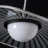 GloboStar® ACRYLICA 60974 Κρεμαστό Φωτιστικό Οροφής Design LED CCT 20W 2240lm 360° AC 220-240V - Εναλλαγή Φωτισμού μέσω Διακόπτη On/Off All In One Ψυχρό 6000k+Φυσικό 4500k+Θερμό 2700k Φ40cm - Μαύρο με Διάφανο Laser Designed Plexiglass - 3 Years Warranty - ledmania.gr
