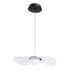 GloboStar® ACRYLICA 60974 Κρεμαστό Φωτιστικό Οροφής Design LED CCT 20W 2240lm 360° AC 220-240V - Εναλλαγή Φωτισμού μέσω Διακόπτη On/Off All In One Ψυχρό 6000k+Φυσικό 4500k+Θερμό 2700k Φ40cm - Μαύρο με Διάφανο Laser Designed Plexiglass - 3 Years Warranty - ledmania.gr