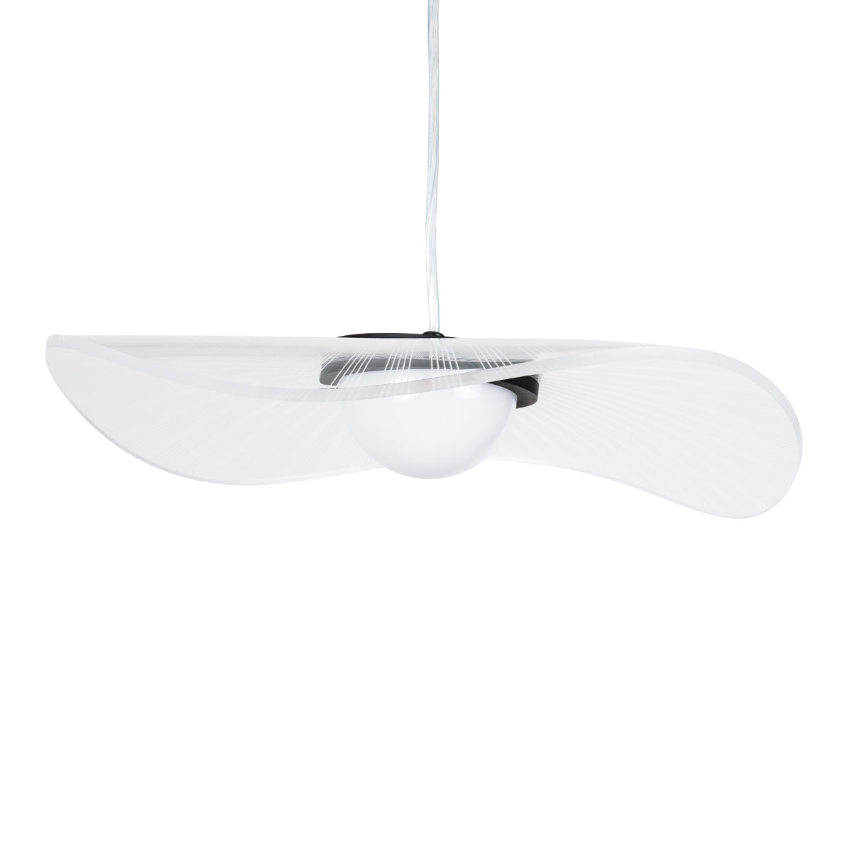 GloboStar® ACRYLICA 60974 Κρεμαστό Φωτιστικό Οροφής Design LED CCT 20W 2240lm 360° AC 220-240V - Εναλλαγή Φωτισμού μέσω Διακόπτη On/Off All In One Ψυχρό 6000k+Φυσικό 4500k+Θερμό 2700k Φ40cm - Μαύρο με Διάφανο Laser Designed Plexiglass - 3 Years Warranty - ledmania.gr