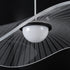 GloboStar® ACRYLICA 60975 Κρεμαστό Φωτιστικό Οροφής Design LED CCT 20W 2240lm 360° AC 220-240V - Εναλλαγή Φωτισμού μέσω Διακόπτη On/Off All In One Ψυχρό 6000k+Φυσικό 4500k+Θερμό 2700k Φ60cm - Μαύρο με Διάφανο Laser Designed Plexiglass - 3 Years Warranty - ledmania.gr