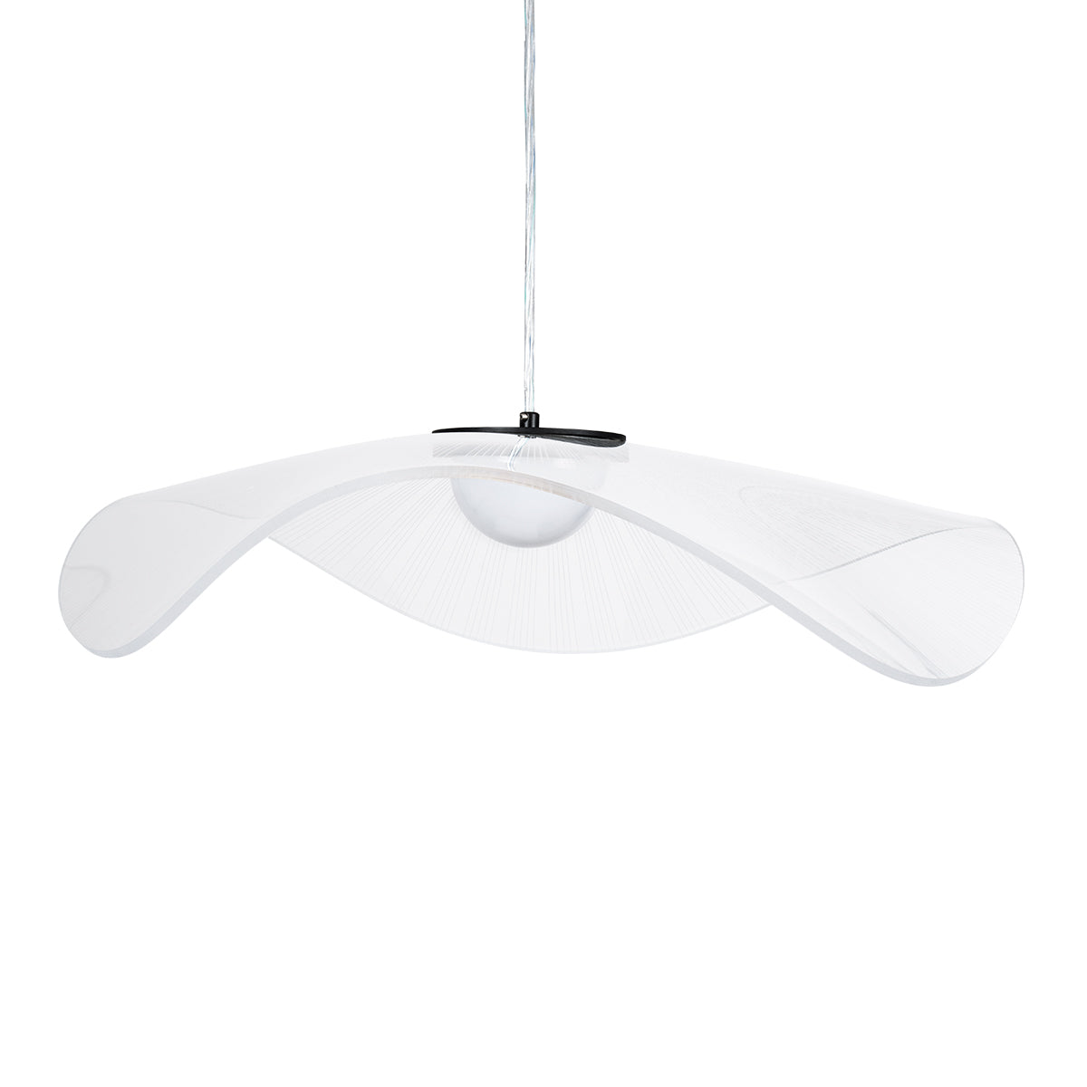 GloboStar® ACRYLICA 60975 Κρεμαστό Φωτιστικό Οροφής Design LED CCT 20W 2240lm 360° AC 220-240V - Εναλλαγή Φωτισμού μέσω Διακόπτη On/Off All In One Ψυχρό 6000k+Φυσικό 4500k+Θερμό 2700k Φ60cm - Μαύρο με Διάφανο Laser Designed Plexiglass - 3 Years Warranty - ledmania.gr