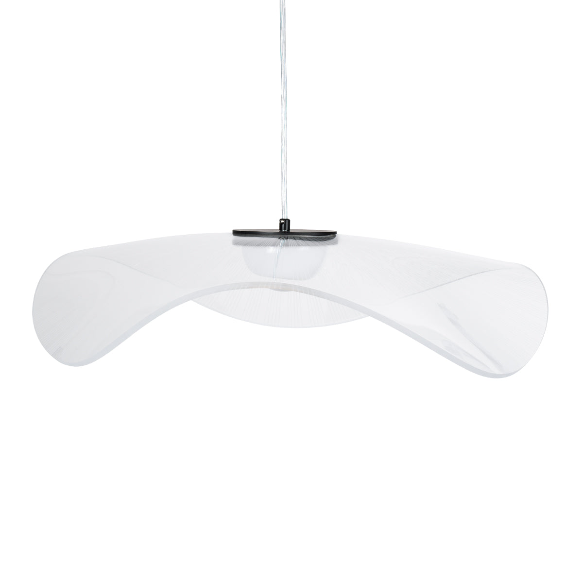 GloboStar® ACRYLICA 60975 Κρεμαστό Φωτιστικό Οροφής Design LED CCT 20W 2240lm 360° AC 220-240V - Εναλλαγή Φωτισμού μέσω Διακόπτη On/Off All In One Ψυχρό 6000k+Φυσικό 4500k+Θερμό 2700k Φ60cm - Μαύρο με Διάφανο Laser Designed Plexiglass - 3 Years Warranty - ledmania.gr