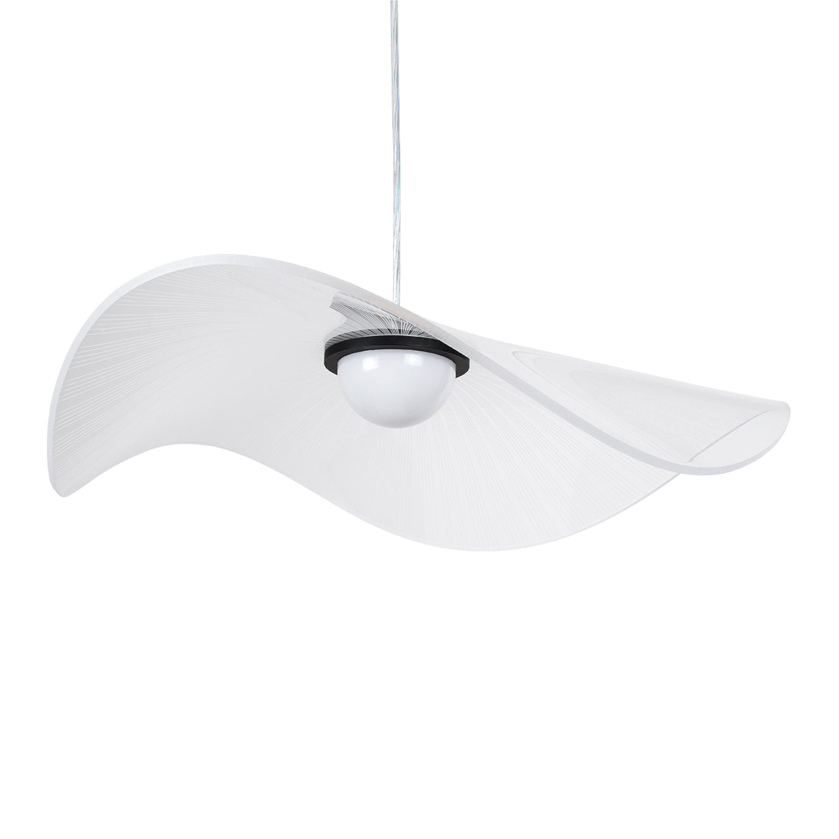 GloboStar® ACRYLICA 60975 Κρεμαστό Φωτιστικό Οροφής Design LED CCT 20W 2240lm 360° AC 220-240V - Εναλλαγή Φωτισμού μέσω Διακόπτη On/Off All In One Ψυχρό 6000k+Φυσικό 4500k+Θερμό 2700k Φ60cm - Μαύρο με Διάφανο Laser Designed Plexiglass - 3 Years Warranty - ledmania.gr