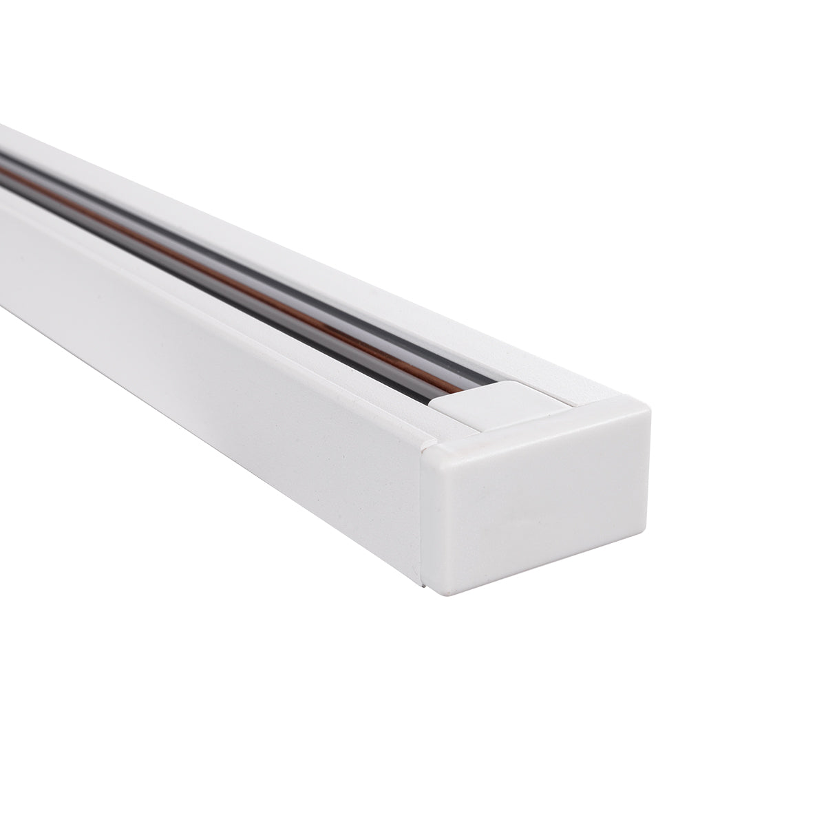 GloboStar® 2L-EUROTRACK 60985 Μονοφασική Ράγα 2 Καλωδίων για Σποτ Ράγας LED AC 220-240V IP20 Μ300 x Π3.4 x Υ2cm - EUROTRACK® System 1L+1N - Αλουμίνιο - Λευκό - 3 Μέτρα - 5 Χρόνια Εγγύηση - ledmania.gr
