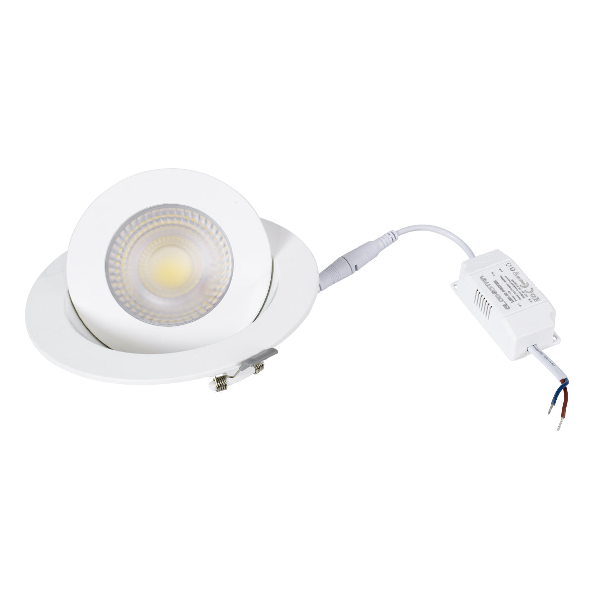 GloboStar® LEXIS JOINT 60988 Χωνευτό LED Κινούμενο Spot Downlight 12W 1200lm 45° AC 220-240V IP44 Φ15.8cm x Υ4.1cm - Στρόγγυλο - Λευκό - Φυσικό Λευκό 4500K - Bridgelux Chip - TÜV Certified Driver - 5 Years Warranty - ledmania.gr