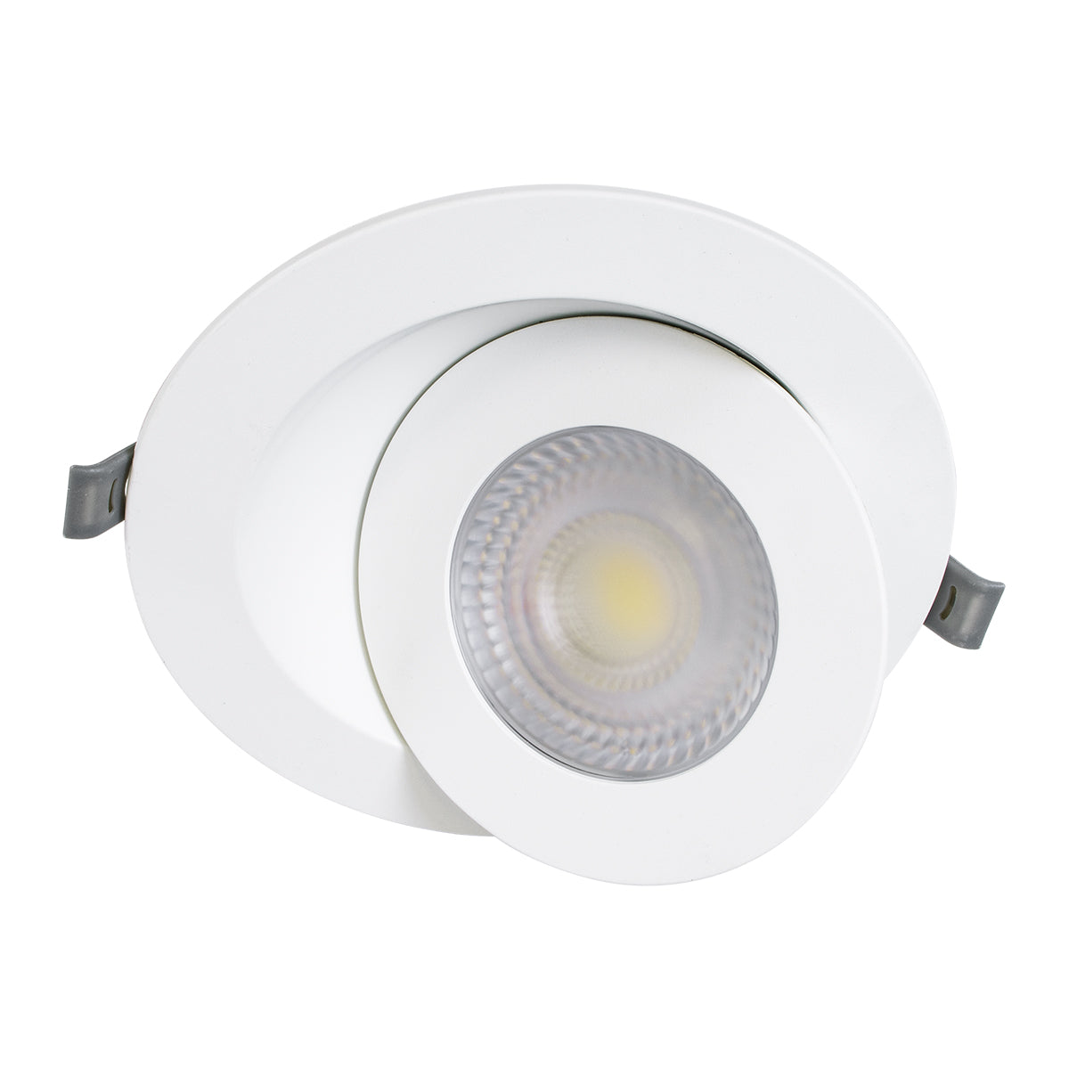 GloboStar® LEXIS JOINT 60988 Χωνευτό LED Κινούμενο Spot Downlight 12W 1200lm 45° AC 220-240V IP44 Φ15.8cm x Υ4.1cm - Στρόγγυλο - Λευκό - Φυσικό Λευκό 4500K - Bridgelux Chip - TÜV Certified Driver - 5 Years Warranty - ledmania.gr