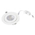 GloboStar® LEXIS JOINT 60988 Χωνευτό LED Κινούμενο Spot Downlight 12W 1200lm 45° AC 220-240V IP44 Φ15.8cm x Υ4.1cm - Στρόγγυλο - Λευκό - Φυσικό Λευκό 4500K - Bridgelux Chip - TÜV Certified Driver - 5 Years Warranty - ledmania.gr