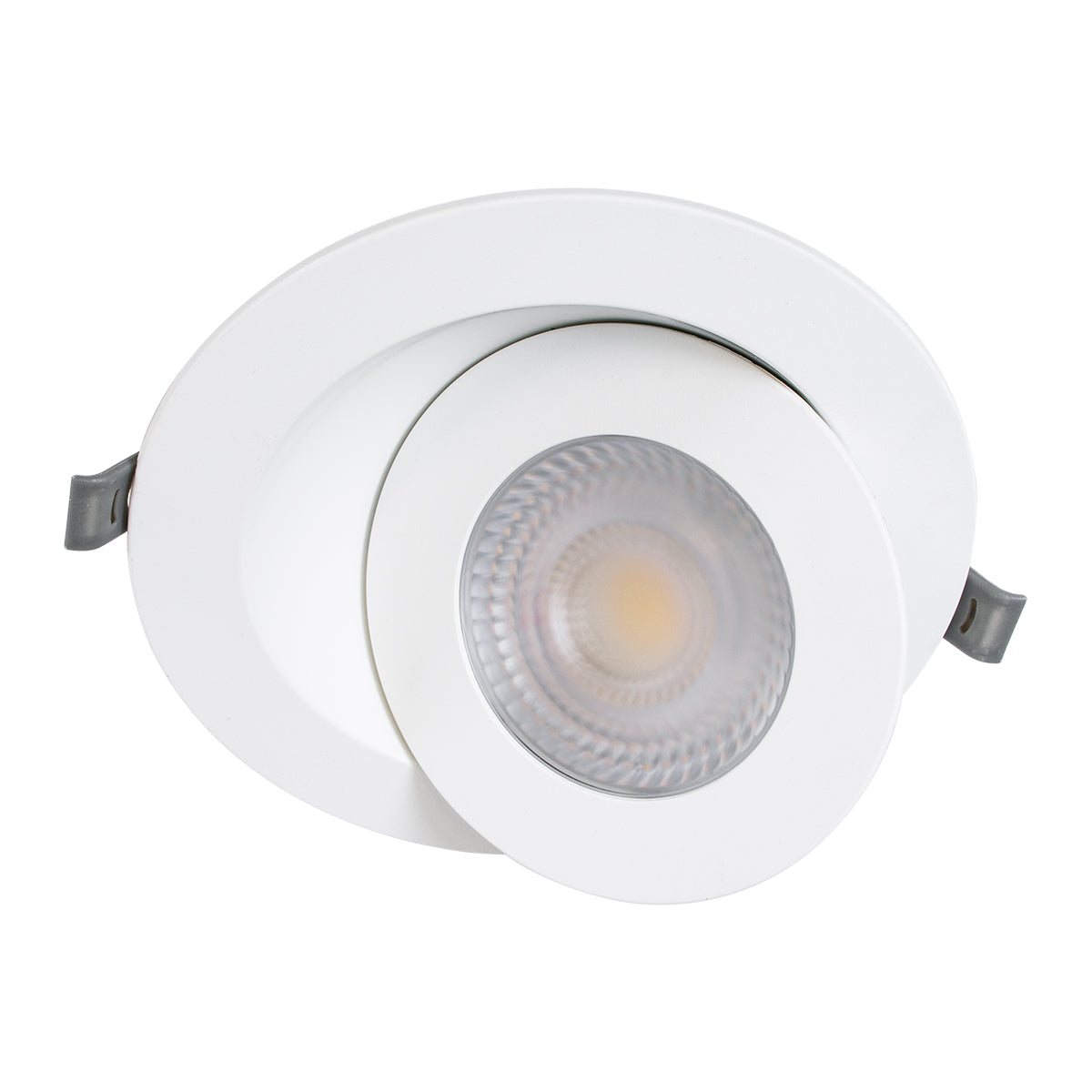 GloboStar® LEXIS JOINT 60989 Χωνευτό LED Κινούμενο Spot Downlight 12W 1140lm 45° AC 220-240V IP44 Φ15.8cm x Υ4.1cm - Στρόγγυλο - Λευκό - Θερμό Λευκό 2700K - Bridgelux Chip - TÜV Certified Driver - 5 Years Warranty - ledmania.gr